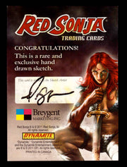 Red Sonja 2011 (Breygent) Color Artist Sketch Trading Card   - TvMovieCards.com