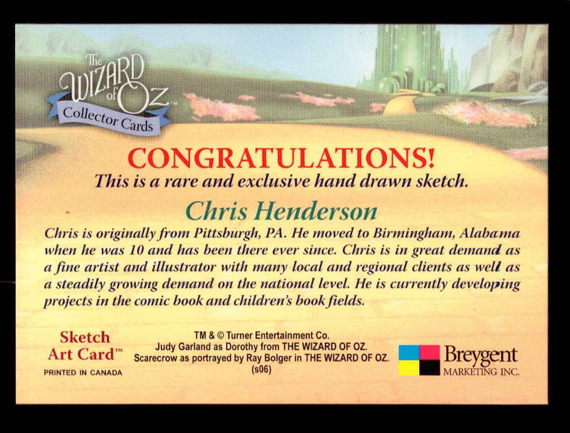 Wizard of Oz Sketch Card by Chris Henderson"Dorothy & Glinda" Breygent 2006   - TvMovieCards.com