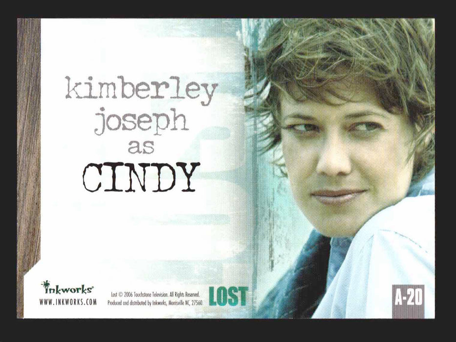 Lost Season 2 Two A-20 Kimberley Joseph as Cindy Autograph Card   - TvMovieCards.com