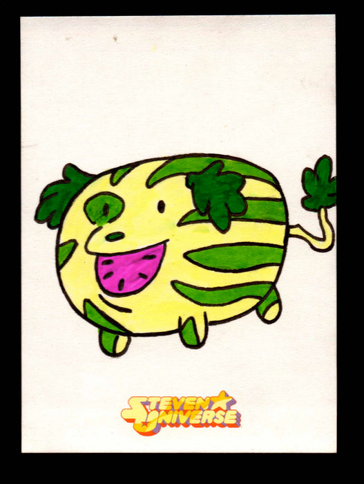 2019 Steven Universe Artist Sketch "Watermelon Dog" Card by Ibrahim Ozkan   - TvMovieCards.com
