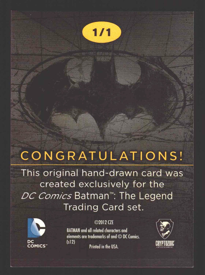 DC Comics Batman: The Legend 2013 Cryptozoic Sketch Card by Bruce Gerlach   - TvMovieCards.com
