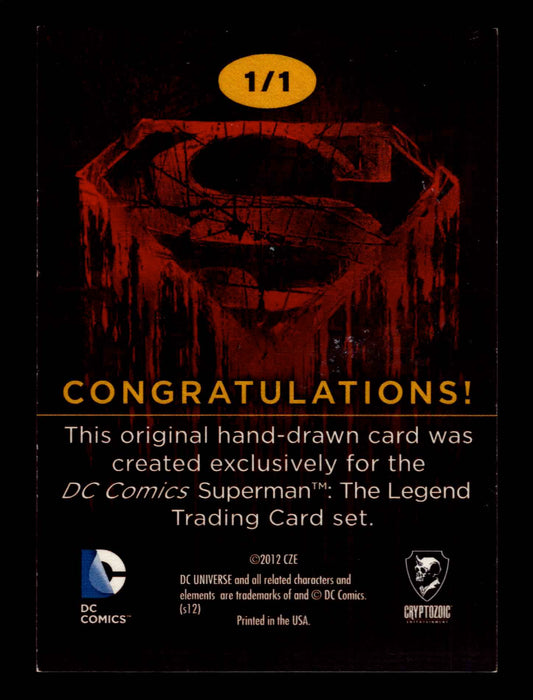 Superman: The Legend 2013 Cryptozoic DC Comics Sketch Card Javier Aranda   - TvMovieCards.com
