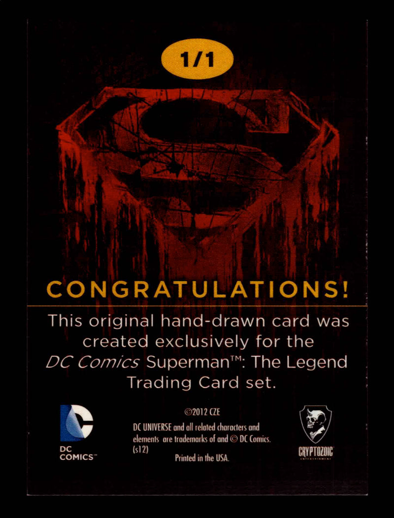 Superman: The Legend 2013 Cryptozoic DC Comics Sketch Card Vince Sunico   - TvMovieCards.com