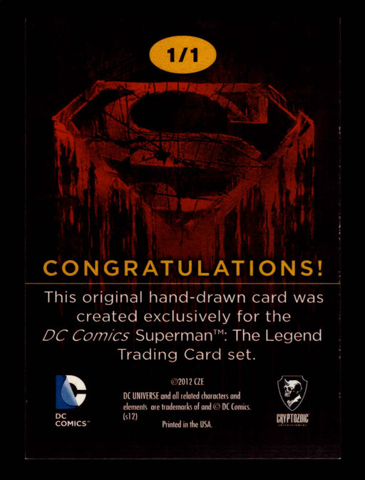 Superman: The Legend 2013 Cryptozoic DC Comics Sketch Card Vince Sunico   - TvMovieCards.com