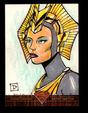 Superman: The Legend 2013 Cryptozoic DC Comics Sketch Card by David Rabbitte "D"   - TvMovieCards.com