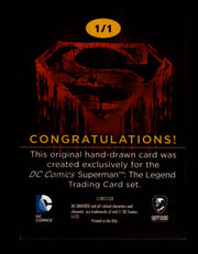 Superman: The Legend 2013 Cryptozoic DC Comics Sketch Card by David Rabbitte "D"   - TvMovieCards.com