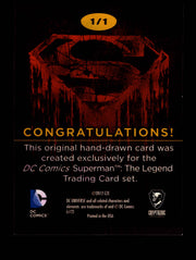 Superman: The Legend 2013 Cryptozoic DC Comics Sketch Card by Dan Schaefer   - TvMovieCards.com