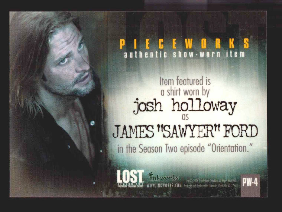 Season 2 Two PW-4 Josh Holloway as James "Sawyer" Pieceworks Costume Card   - TvMovieCards.com