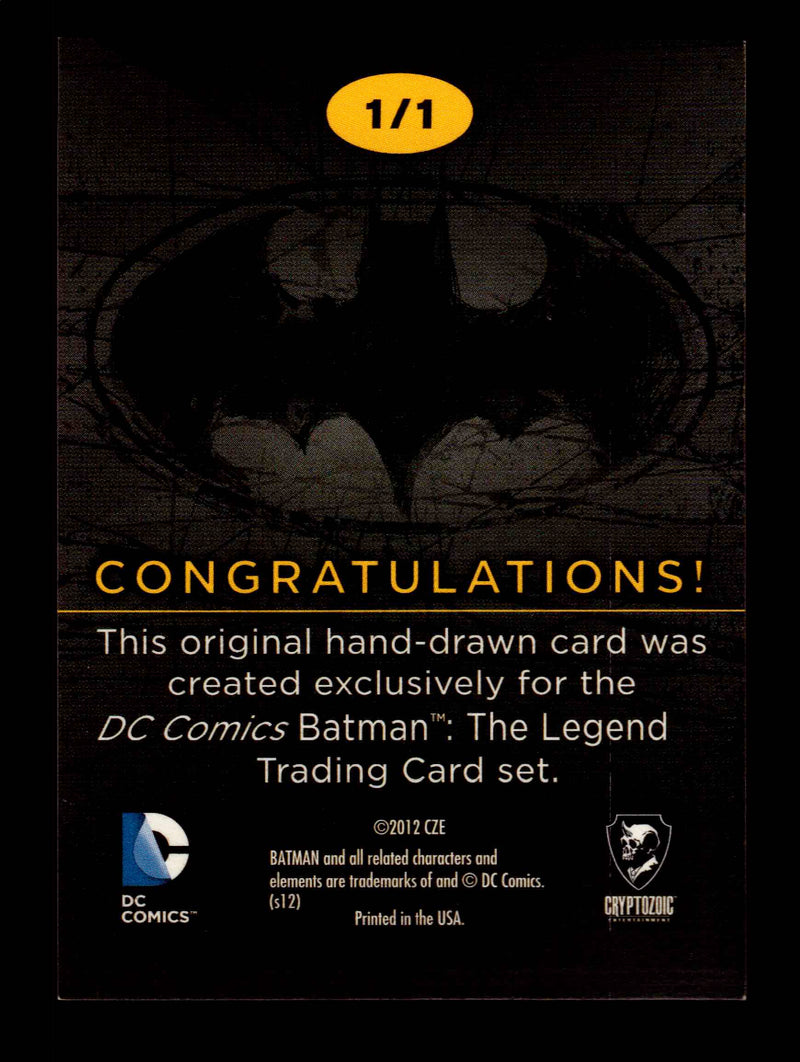 DC Comics Batman: The Legend 2013 Cryptozoic Sketch Card by Marat Mychaels   - TvMovieCards.com