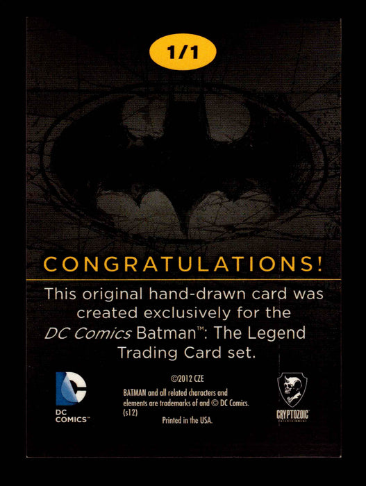 DC Comics Batman: The Legend 2013 Cryptozoic Sketch Card by Marat Mychaels   - TvMovieCards.com