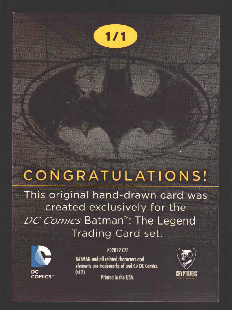 DC Comics Batman: The Legend 2013 Cryptozoic Sketch Card by Mark Pennington P.   - TvMovieCards.com