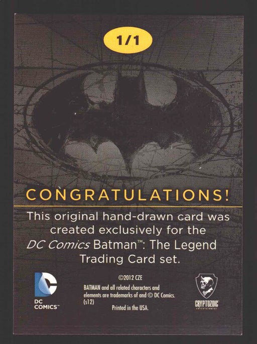 DC Comics Batman: The Legend 2013 Cryptozoic Sketch Card by Mark Pennington P.   - TvMovieCards.com