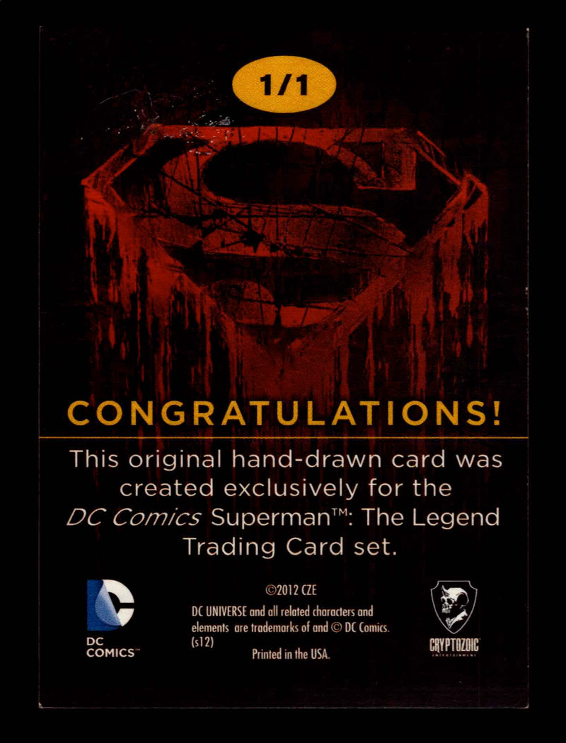 Superman: The Legend 2013 Cryptozoic DC Comics Sketch Card JC Fabul   - TvMovieCards.com