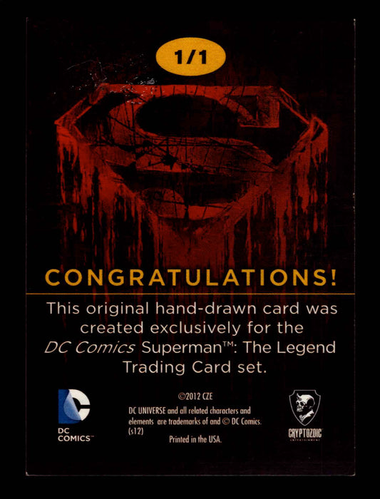 Superman: The Legend 2013 Cryptozoic DC Comics Sketch Card JC Fabul   - TvMovieCards.com