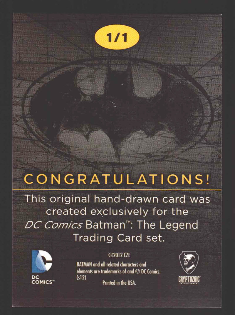 DC Comics Batman: The Legend 2013 Cryptozoic Sketch Card by Mark Pennington P.   - TvMovieCards.com