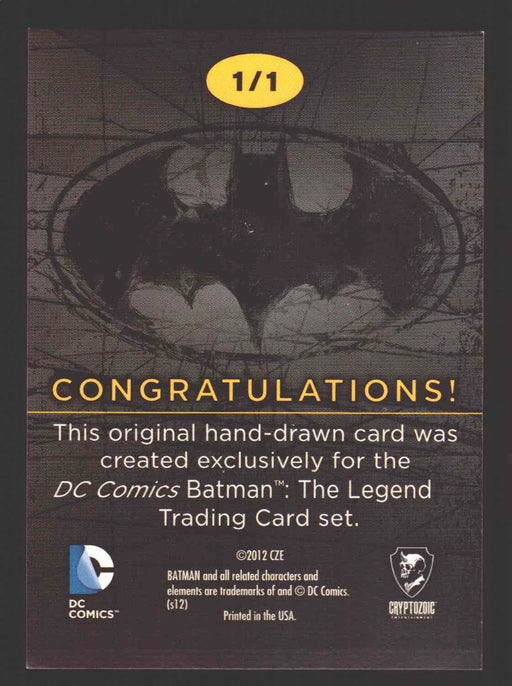 DC Comics Batman: The Legend 2013 Cryptozoic Sketch Card by Mark Pennington P.   - TvMovieCards.com