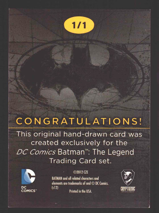 DC Comics Batman: The Legend 2013 Cryptozoic Sketch Card by Mark Pennington P.   - TvMovieCards.com
