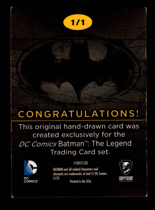 DC Comics Batman: The Legend 2013 Cryptozoic Sketch Card by Rain Lagunsad   - TvMovieCards.com