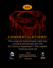 Superman: The Legend 2013 Cryptozoic DC Comics Sketch Card by Bowen   - TvMovieCards.com