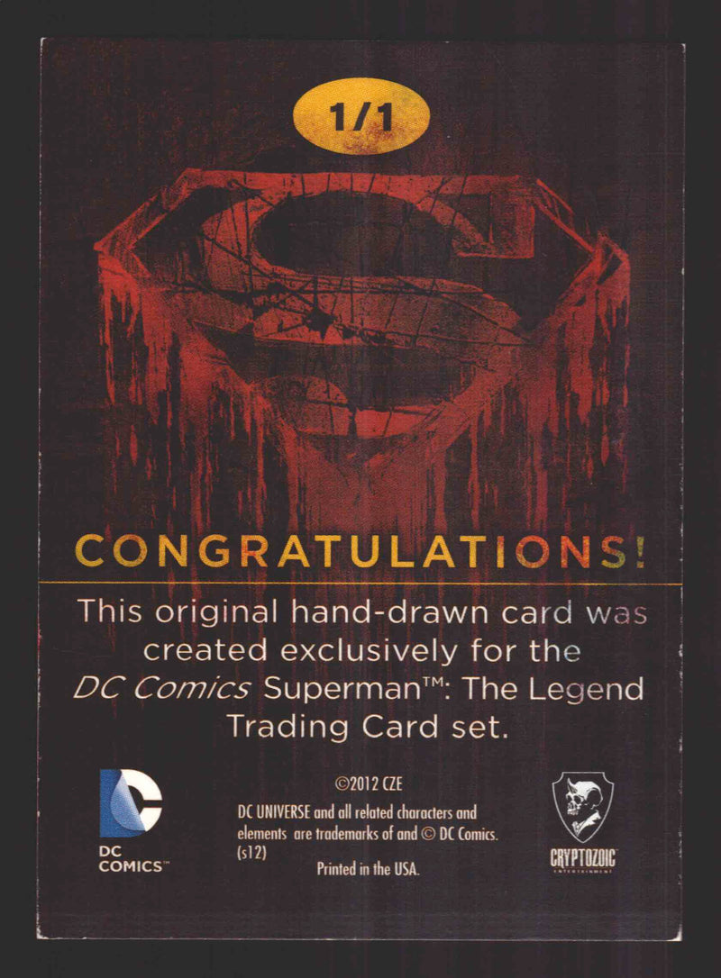 Superman: The Legend 2013 Cryptozoic DC Comics Sketch Card by Laura Inglis   - TvMovieCards.com