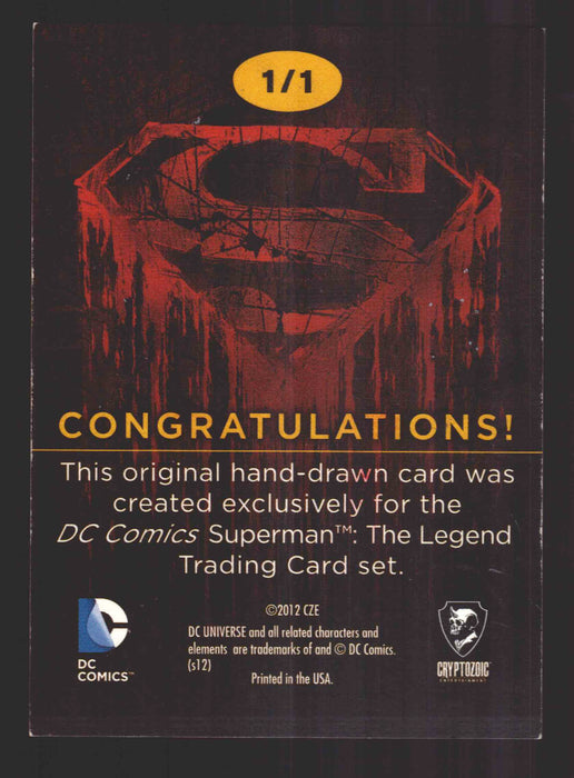Superman: The Legend 2013 Cryptozoic DC Comics Sketch Card by Laura Inglis   - TvMovieCards.com