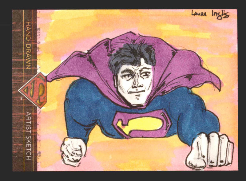 Superman: The Legend 2013 Cryptozoic DC Comics Sketch Card by Laura Inglis   - TvMovieCards.com