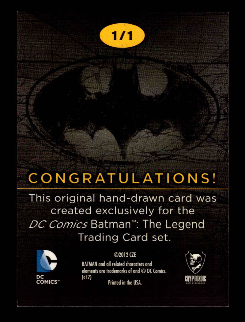 DC Comics Batman: The Legend 2013 Cryptozoic Sketch Card by Bruce Gerlach   - TvMovieCards.com
