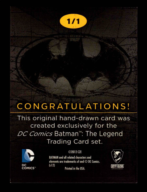 DC Comics Batman: The Legend 2013 Cryptozoic Sketch Card by Bruce Gerlach   - TvMovieCards.com