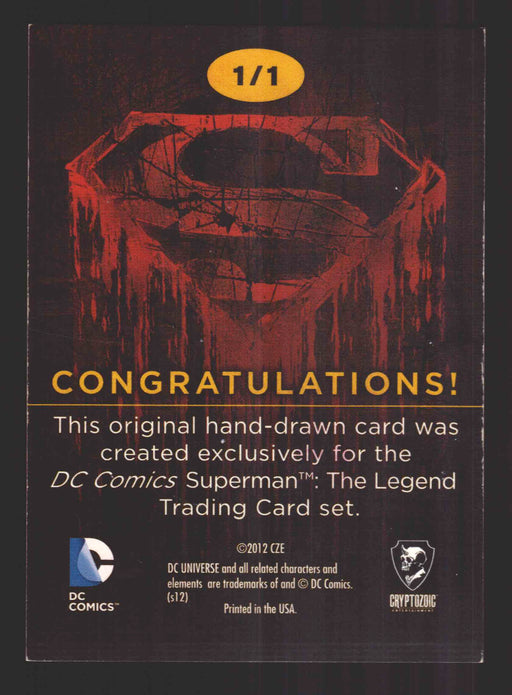 Superman: The Legend 2013 Cryptozoic DC Comics Sketch Card by Laura Inglis   - TvMovieCards.com
