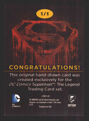 Superman: The Legend 2013 Cryptozoic DC Comics Sketch Card by David Baron   - TvMovieCards.com