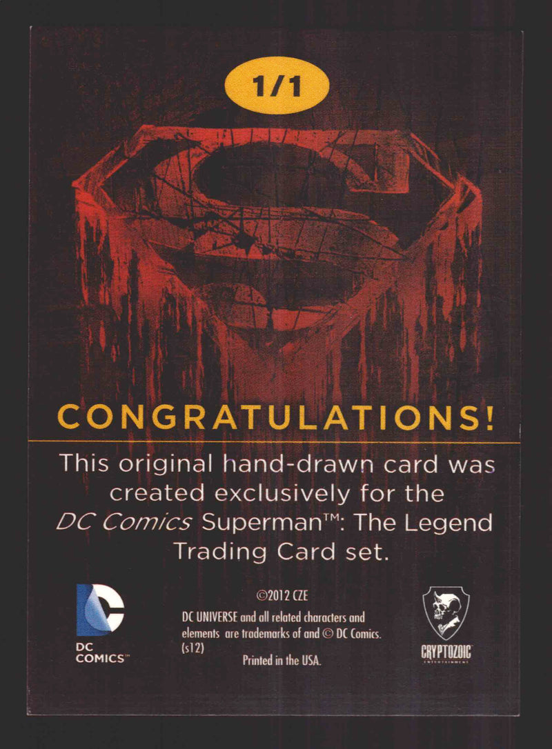 Superman: The Legend 2013 Cryptozoic DC Comics Sketch Card by David Baron   - TvMovieCards.com