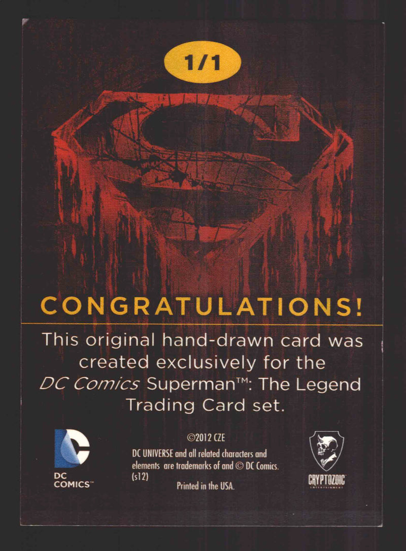 Superman: The Legend 2013 Cryptozoic DC Comics Sketch Card Ashleigh Popplewell   - TvMovieCards.com