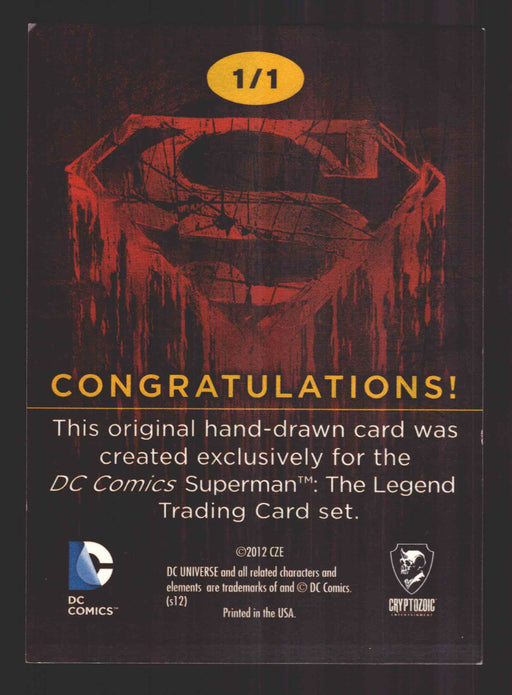 Superman: The Legend 2013 Cryptozoic DC Comics Sketch Card Ashleigh Popplewell   - TvMovieCards.com