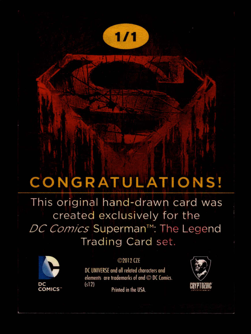 Superman: The Legend 2013 Cryptozoic DC Comics Sketch Card by Richard Brady   - TvMovieCards.com