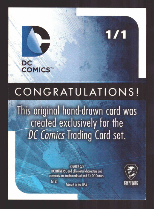 2012 DC Comics The New 52 Cryptozoic Sketch Trading Card by Jason Keith Phillips   - TvMovieCards.com