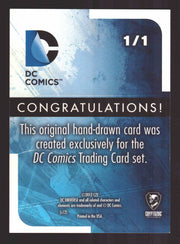 2012 DC Comics The New 52 Cryptozoic Sketch Trading Card by Bruce Gerlach   - TvMovieCards.com