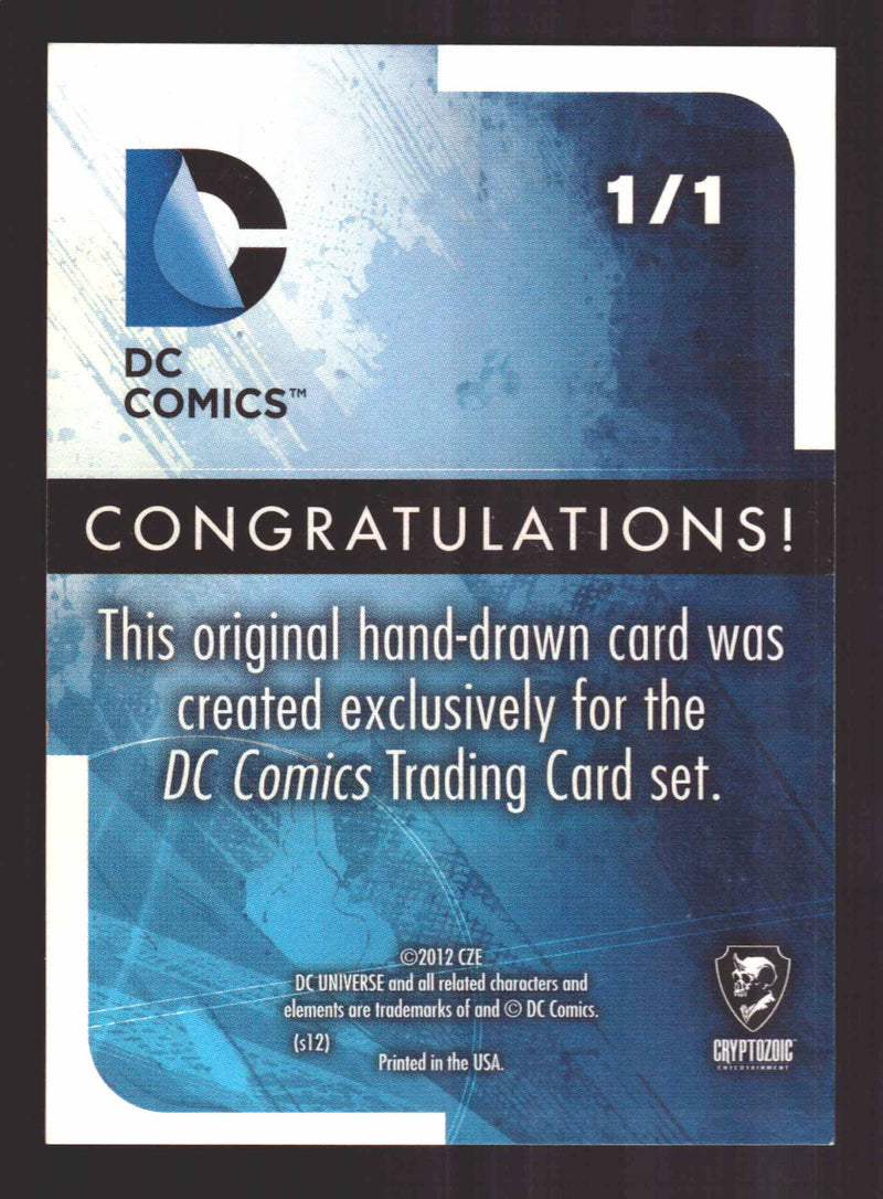 2012 DC Comics The New 52 Cryptozoic Sketch Trading Card by Bruce Gerlach   - TvMovieCards.com