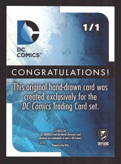2012 DC Comics The New 52 Cryptozoic Sketch Trading Card by Bruce Gerlach   - TvMovieCards.com