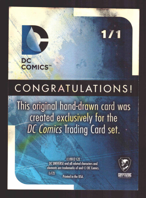2012 DC Comics The New 52 Cryptozoic Sketch Trading Card by Jason Durden   - TvMovieCards.com