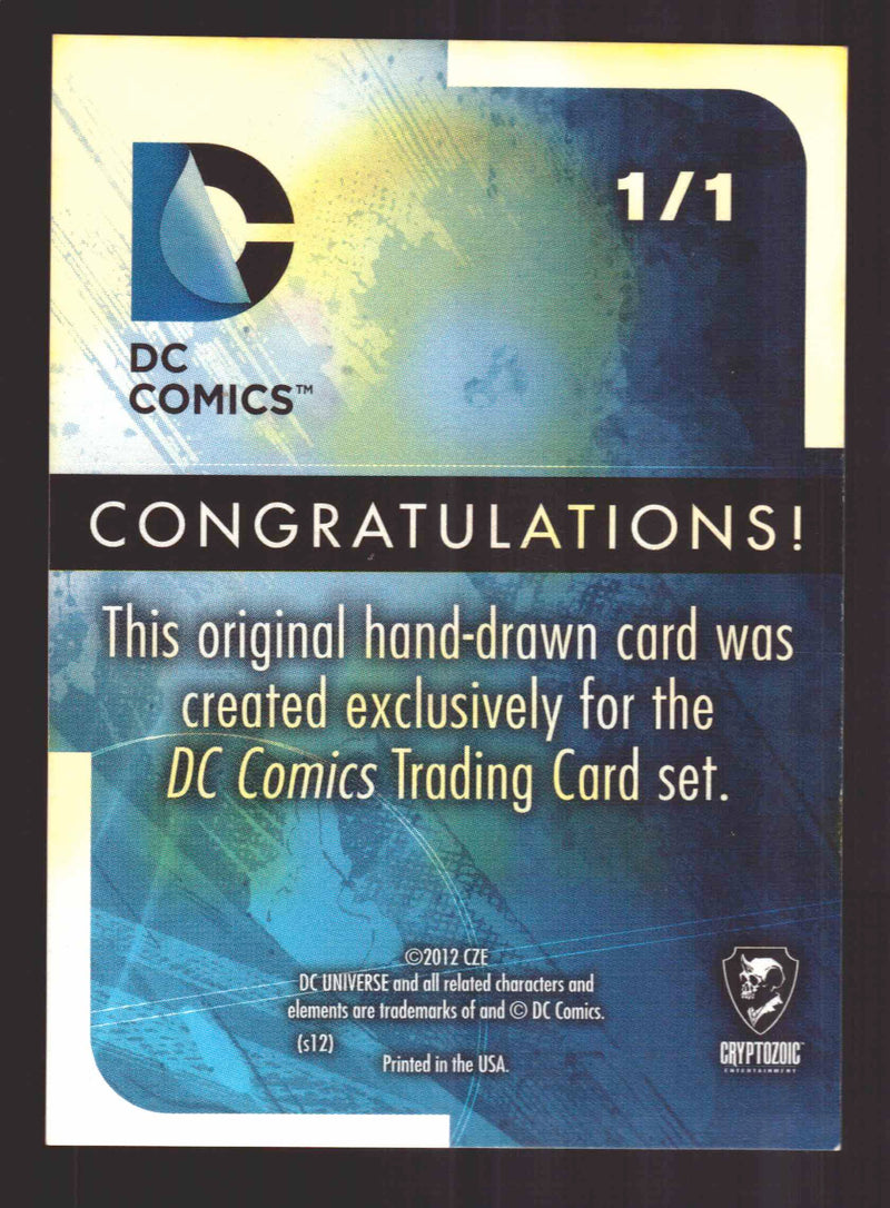 2012 DC Comics The New 52 Cryptozoic Sketch Trading Card by Jason Durden   - TvMovieCards.com