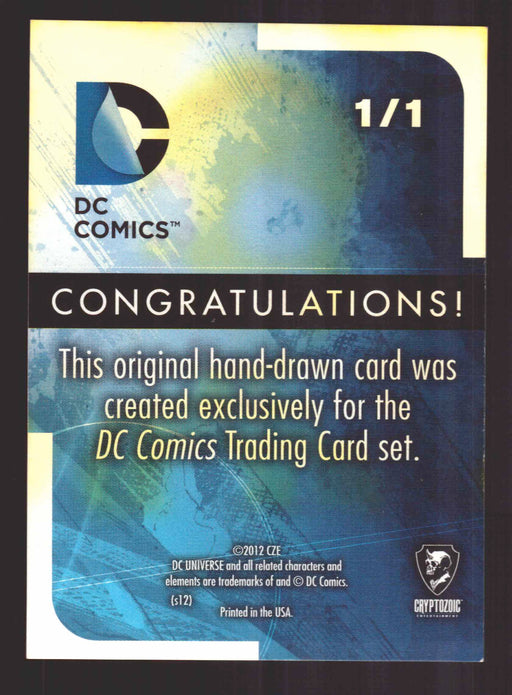 2012 DC Comics The New 52 Cryptozoic Sketch Trading Card by Jason Durden   - TvMovieCards.com