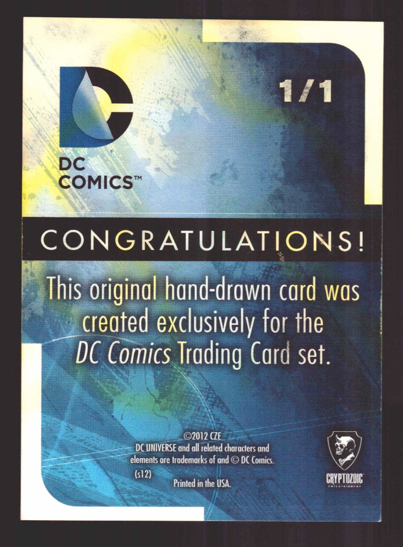 2012 DC Comics The New 52 Cryptozoic Sketch Trading Card by Jason Durden   - TvMovieCards.com