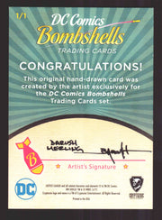 2017 DC Comics Bombshells Cryptozoic Artist Sketch Card by Barush Merling   - TvMovieCards.com