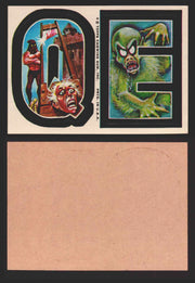 1973-74 Monster Initials Vintage Sticker Trading Cards You Pick Singles #1-#132 Q E  - TvMovieCards.com