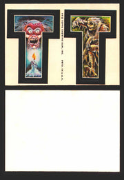 1973-74 Monster Initials Vintage Sticker Trading Cards You Pick Singles #1-#132 T T  - TvMovieCards.com