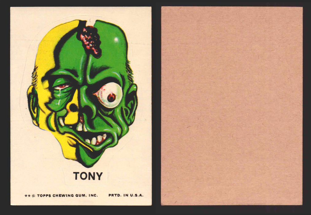 1973-74 Ugly Stickers Tan Back Trading Card You Pick Singles #1-55 Topps Tony  - TvMovieCards.com