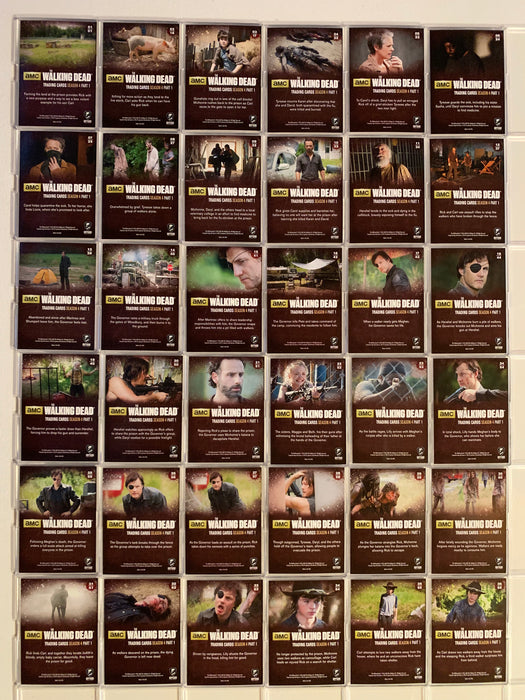 Walking Dead Season 4 Part 1 Base Card Set 72 Cards Cryptozoic Ent. 2016   - TvMovieCards.com