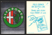 1976 Autos of 1977 Vintage Sticker Trading Cards You Pick Singles #1-20 Topps Alfa Romeo  - TvMovieCards.com