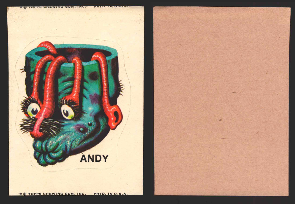 1973-74 Ugly Stickers Tan Back Trading Card You Pick Singles #1-55 Topps Andy  - TvMovieCards.com