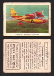 1940 Wings Cigarettes Modern Airplanes Series A B C You Pick Single Trading Card B #10 Grumman "Widgeon" Amphibian - TvMovieCards.com